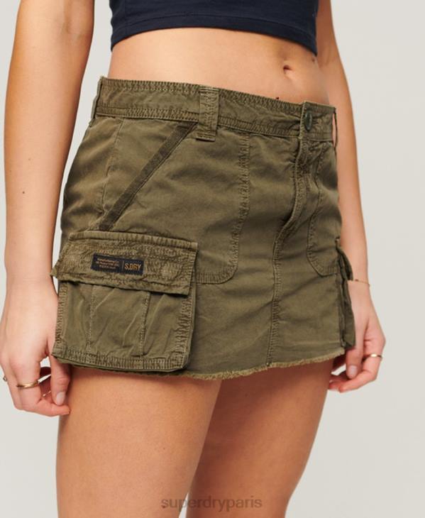 Superdry femmes jupe parachute utilitaire D64Z4118 vêtements vert