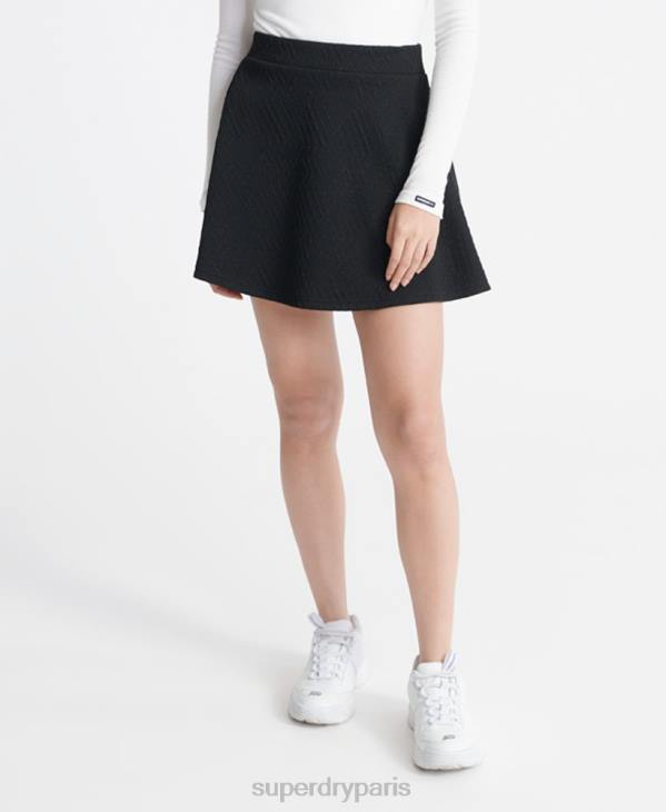Superdry femmes jupe patineuse brooke D64Z4166 vêtements noir
