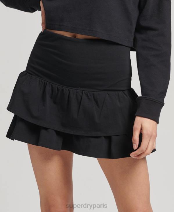 Superdry femmes jupe vintage des années 90 D64Z4128 vêtements noir