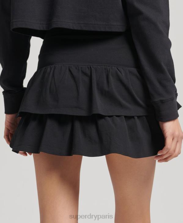 Superdry femmes jupe vintage des années 90 D64Z4128 vêtements noir