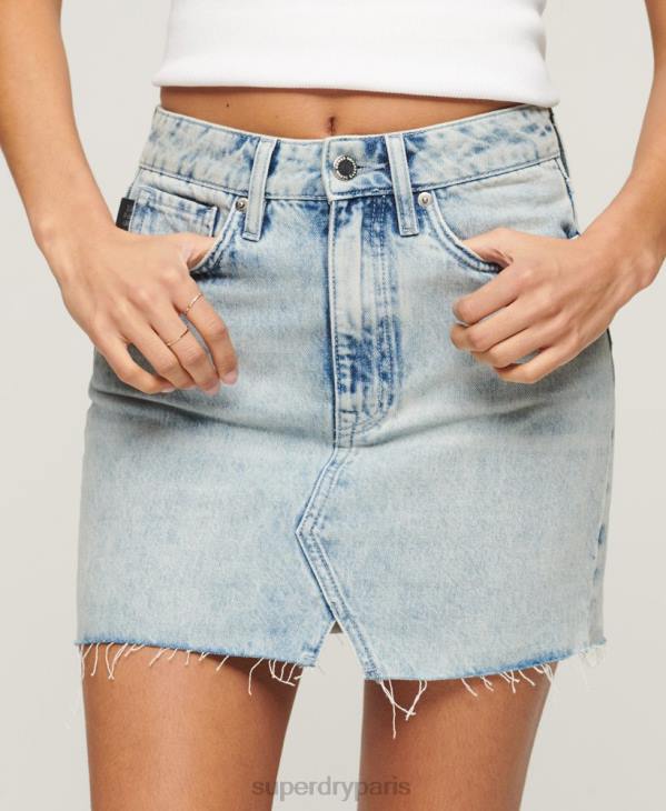 Superdry femmes mini jupe en jean vintage D64Z4120 vêtements bleu