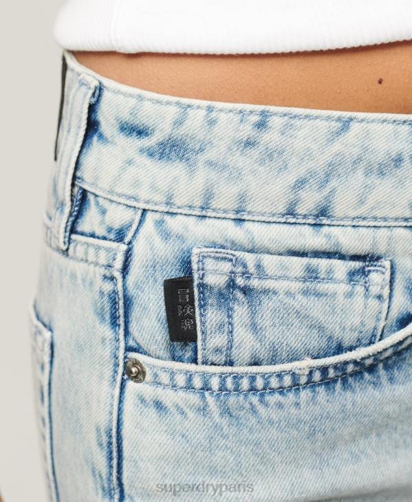 Superdry femmes mini jupe en jean vintage D64Z4120 vêtements bleu