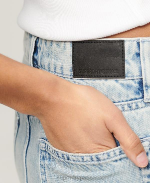 Superdry femmes mini jupe en jean vintage D64Z4120 vêtements bleu