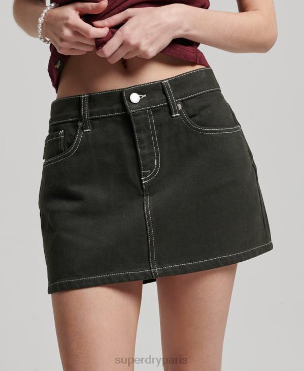 Superdry femmes minijupe de travail D64Z4121 vêtements vert