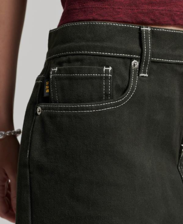 Superdry femmes minijupe de travail D64Z4121 vêtements vert