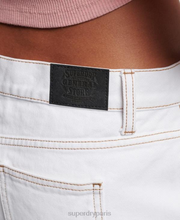Superdry femmes minijupe de travail D64Z4125 vêtements blanc