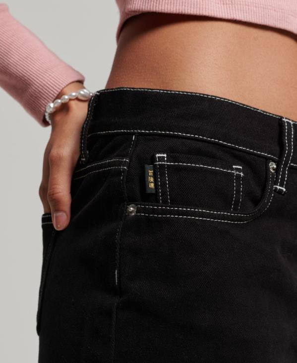 Superdry femmes minijupe de travail D64Z4132 vêtements noir