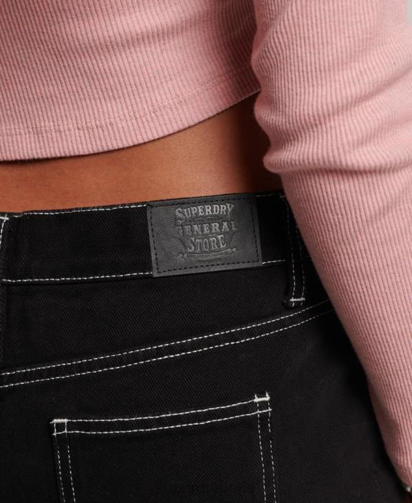 Superdry femmes minijupe de travail D64Z4132 vêtements noir