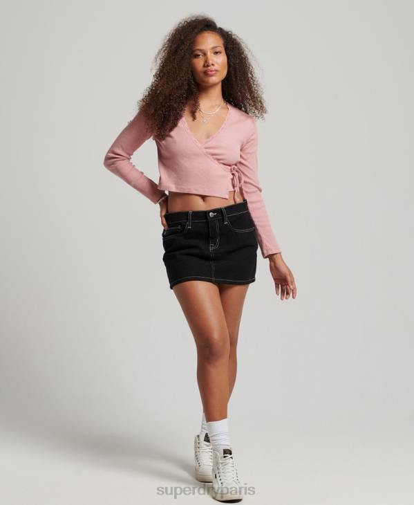 Superdry femmes minijupe de travail D64Z4132 vêtements noir
