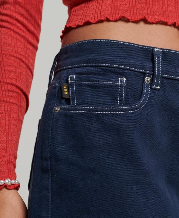 Superdry femmes minijupe de travail D64Z4142 vêtements marine