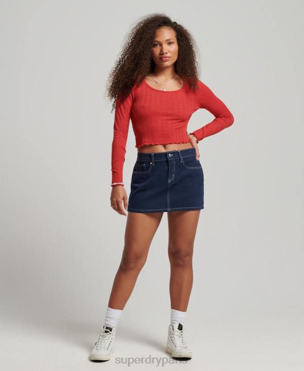 Superdry femmes minijupe de travail D64Z4142 vêtements marine