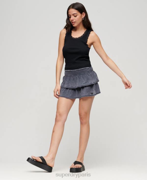 Superdry femmes minijupe des années 90 D64Z4117 vêtements marine