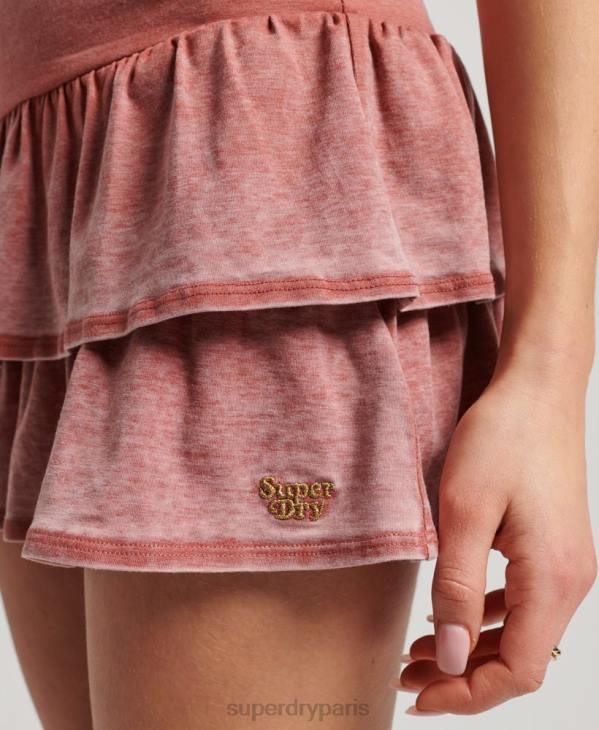 Superdry femmes minijupe des années 90 D64Z4123 vêtements rose