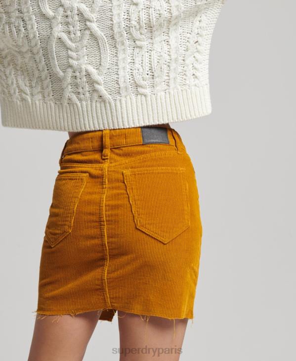 Superdry femmes minijupe en jean D64Z6616 vêtements jaune