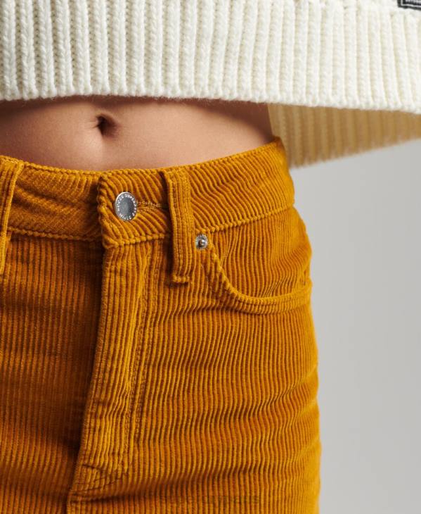 Superdry femmes minijupe en jean D64Z6616 vêtements jaune