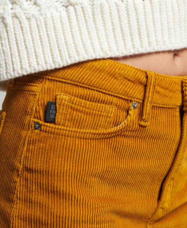 Superdry femmes minijupe en jean D64Z6616 vêtements jaune