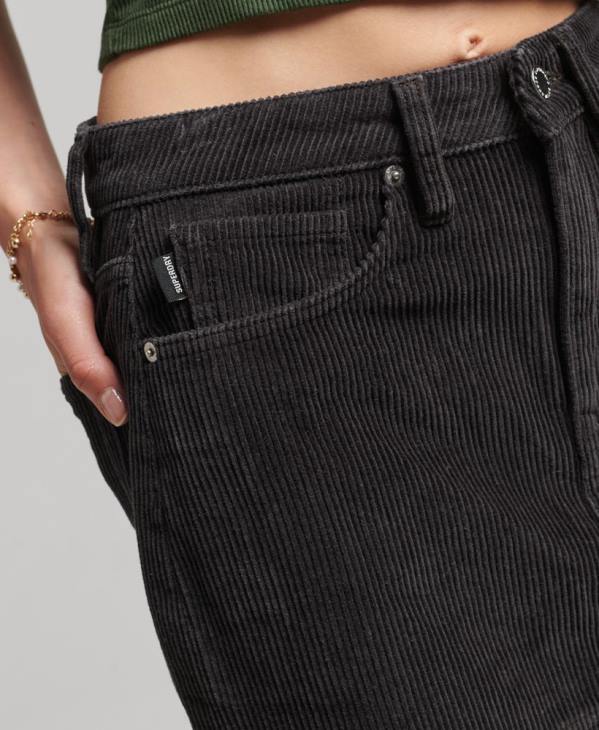 Superdry femmes minijupe en velours côtelé D64Z6507 vêtements brun