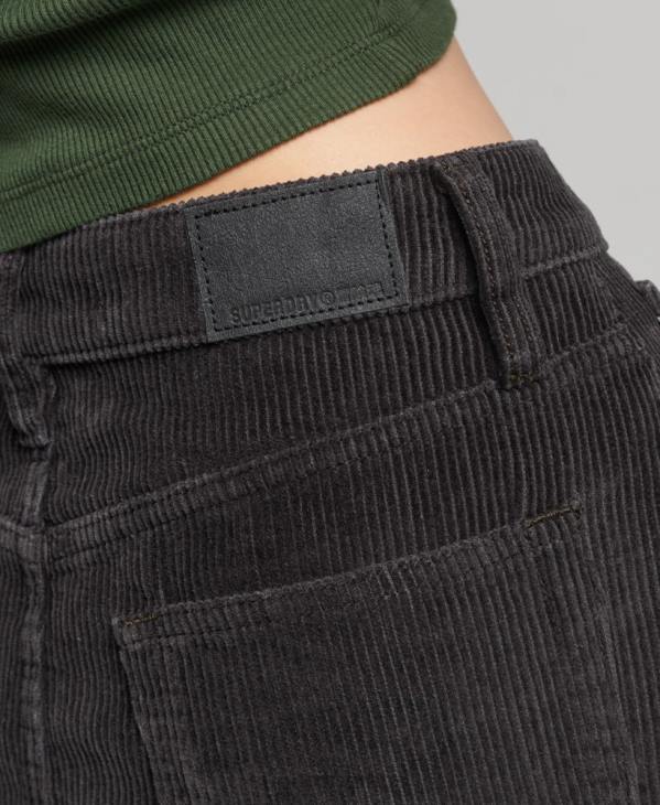 Superdry femmes minijupe en velours côtelé D64Z6507 vêtements brun