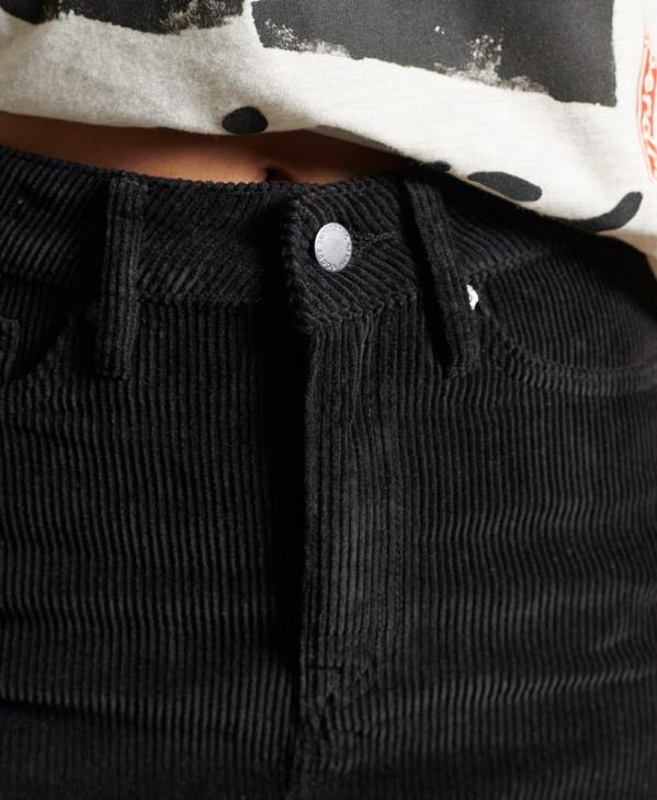 Superdry femmes minijupe en velours côtelé D64Z6709 vêtements gris foncé