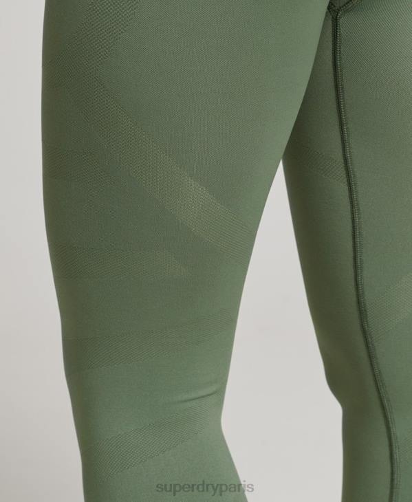 Superdry femmes collants sans couture D64Z4058 vêtements vert