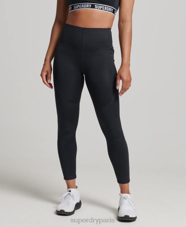 Superdry femmes courir leggings serrés D64Z4067 vêtements noir