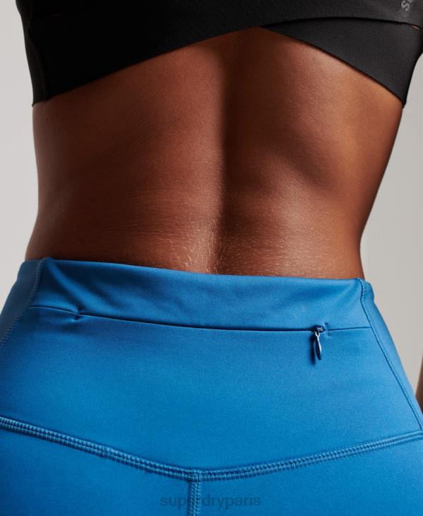 Superdry femmes courir leggings serrés D64Z6331 vêtements bleu