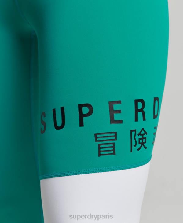 Superdry femmes legging d'entraînement graphique 7/8 D64Z4089 vêtements vert