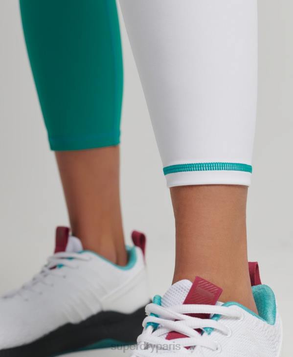 Superdry femmes legging d'entraînement graphique 7/8 D64Z4089 vêtements vert