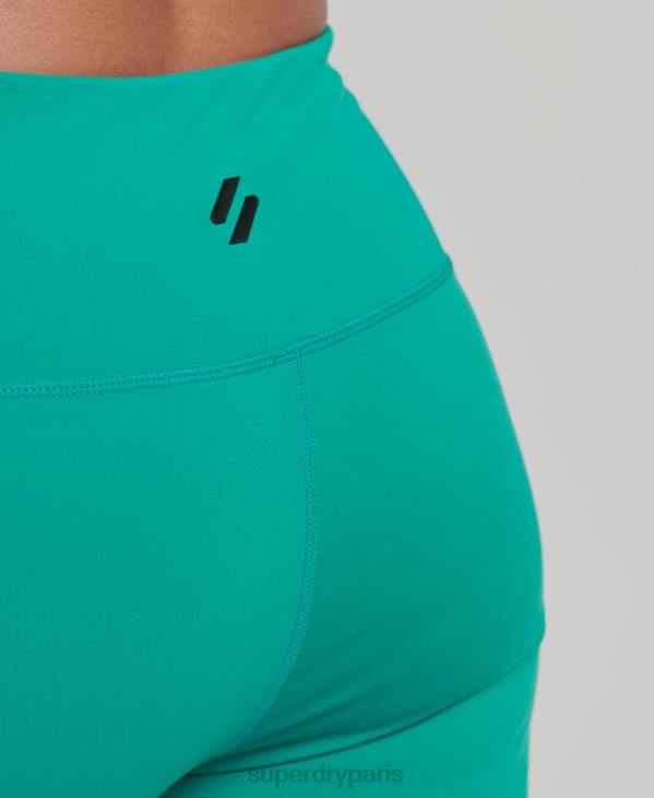 Superdry femmes legging d'entraînement graphique 7/8 D64Z4089 vêtements vert