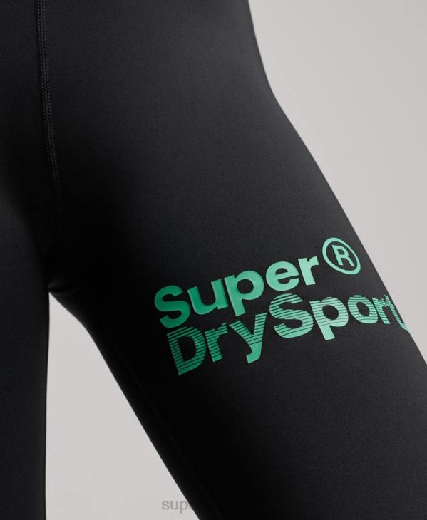 Superdry femmes legging d'entrainement cross 7/8 D64Z4046 vêtements noir