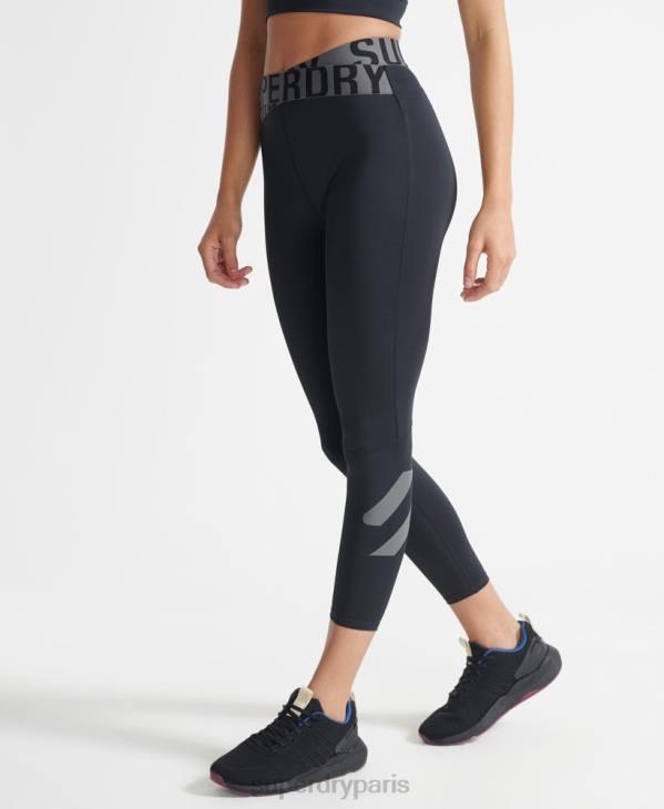 Superdry femmes legging d'entrainement cross 7/8 D64Z4083 vêtements noir