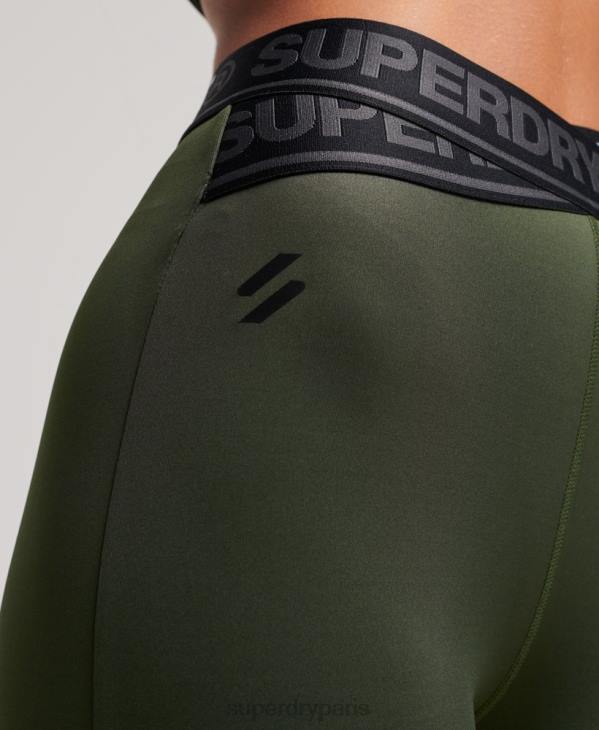 Superdry femmes legging d'entrainement cross 7/8 D64Z4084 vêtements kaki