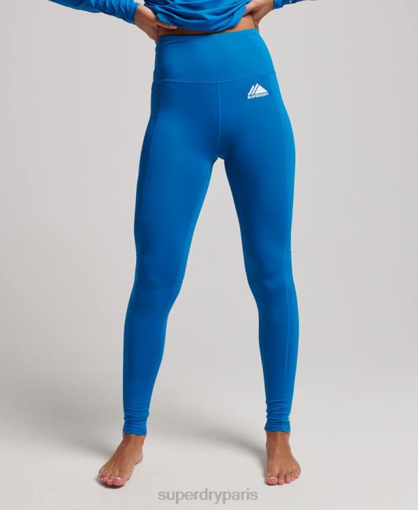 Superdry femmes leggings couche de base D64Z4074 vêtements bleu