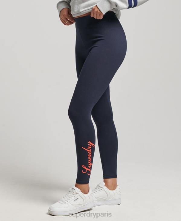 Superdry femmes leggings héritage D64Z4088 vêtements marine