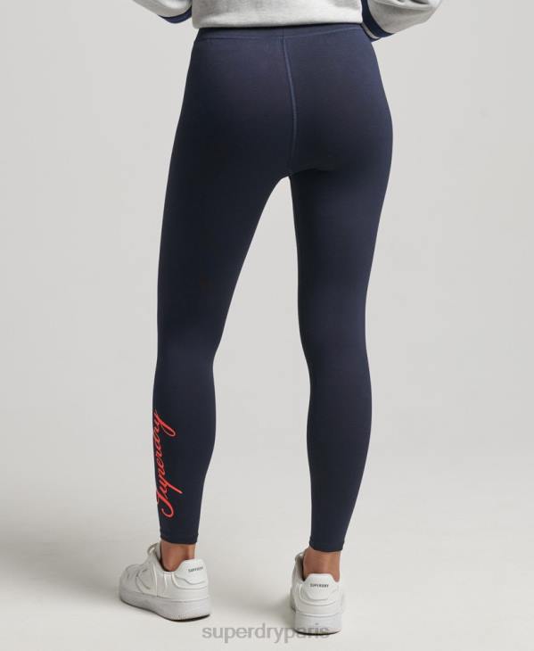 Superdry femmes leggings héritage D64Z4088 vêtements marine