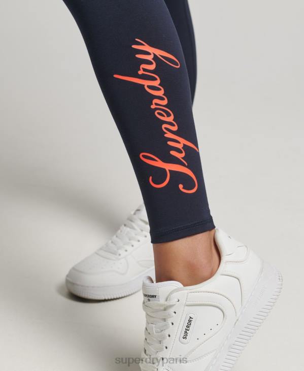 Superdry femmes leggings héritage D64Z4088 vêtements marine