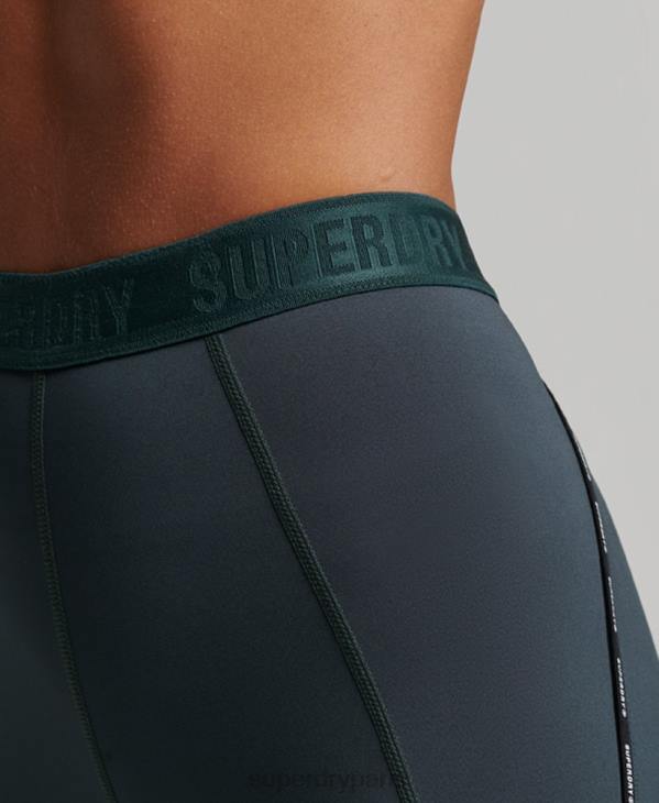 Superdry femmes leggings élastiques de marque train D64Z4072 vêtements vert