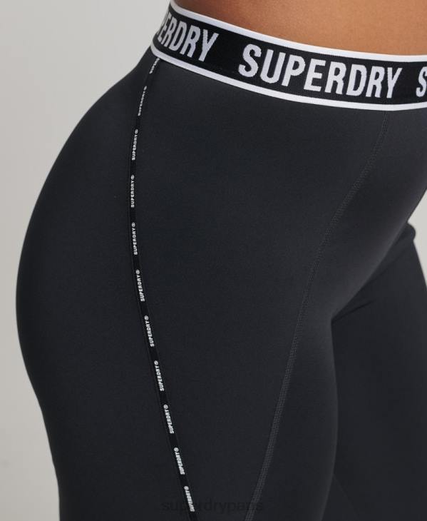 Superdry femmes leggings élastiques de marque train D64Z4086 vêtements noir