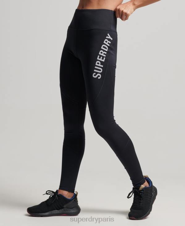 Superdry femmes leggings pleine longueur core D64Z4061 vêtements noir