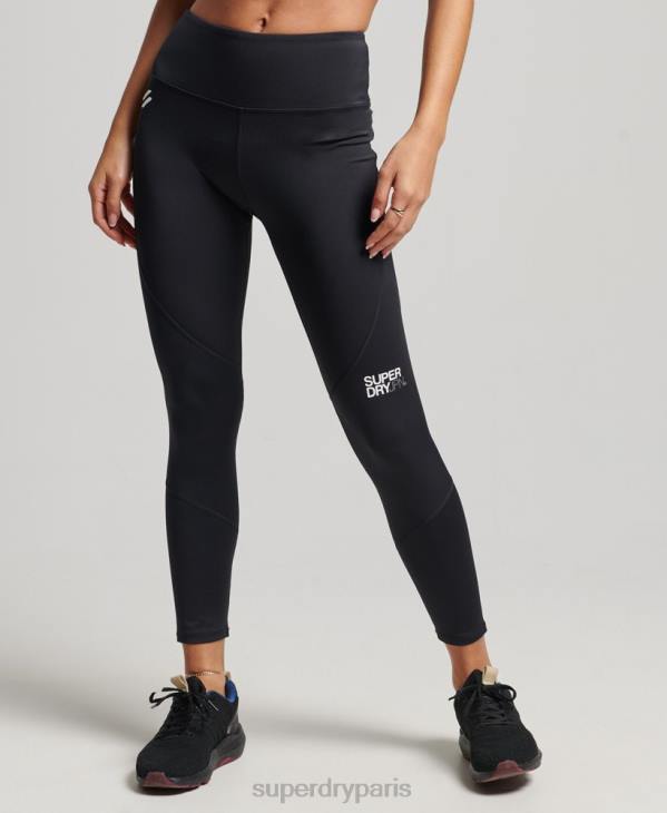 Superdry femmes leggings serrés core 7/8 D64Z4063 vêtements noir
