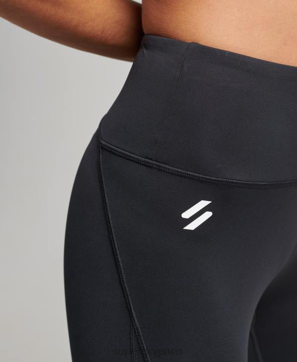 Superdry femmes leggings serrés core 7/8 D64Z4063 vêtements noir