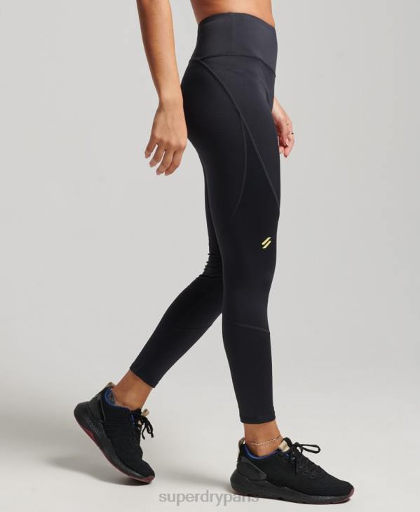 Superdry femmes leggings serrés core 7/8 D64Z4071 vêtements noir