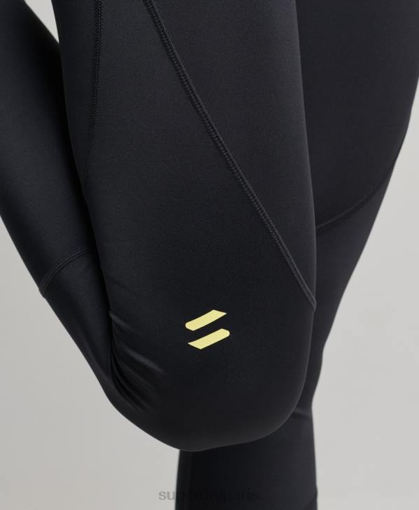 Superdry femmes leggings serrés core 7/8 D64Z4071 vêtements noir