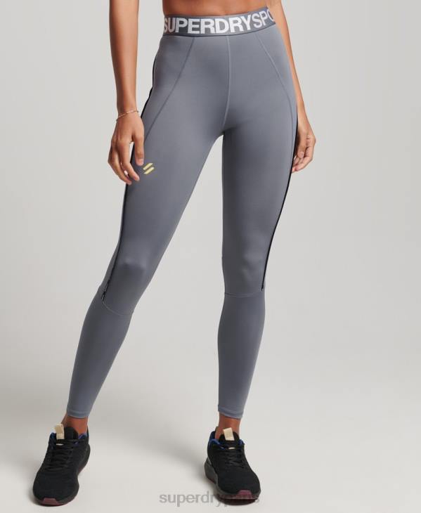 Superdry femmes leggings serrés élastiques de marque train D64Z4077 vêtements violet