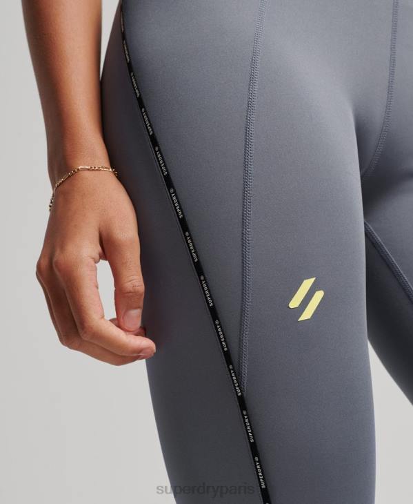 Superdry femmes leggings serrés élastiques de marque train D64Z4077 vêtements violet
