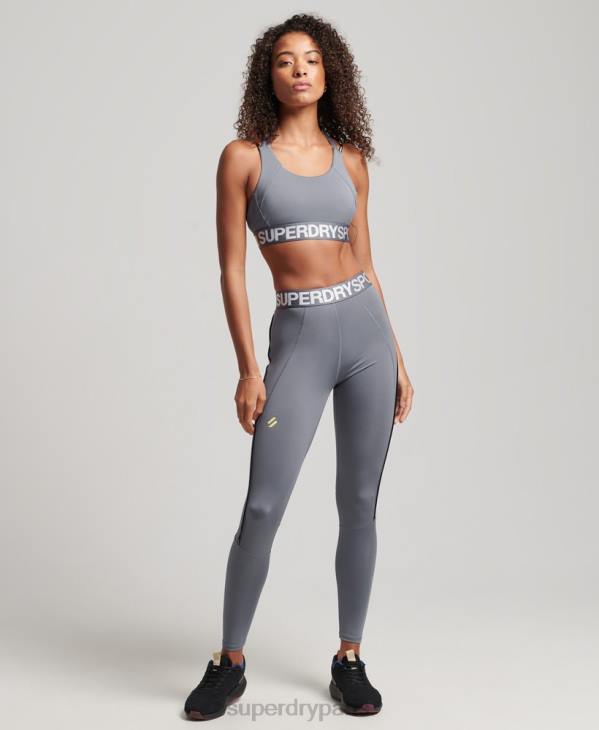 Superdry femmes leggings serrés élastiques de marque train D64Z4077 vêtements violet
