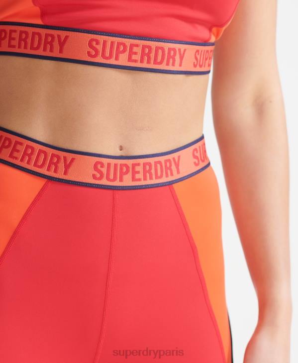 Superdry femmes leggings serrés élastiques de marque train D64Z4085 vêtements rouge