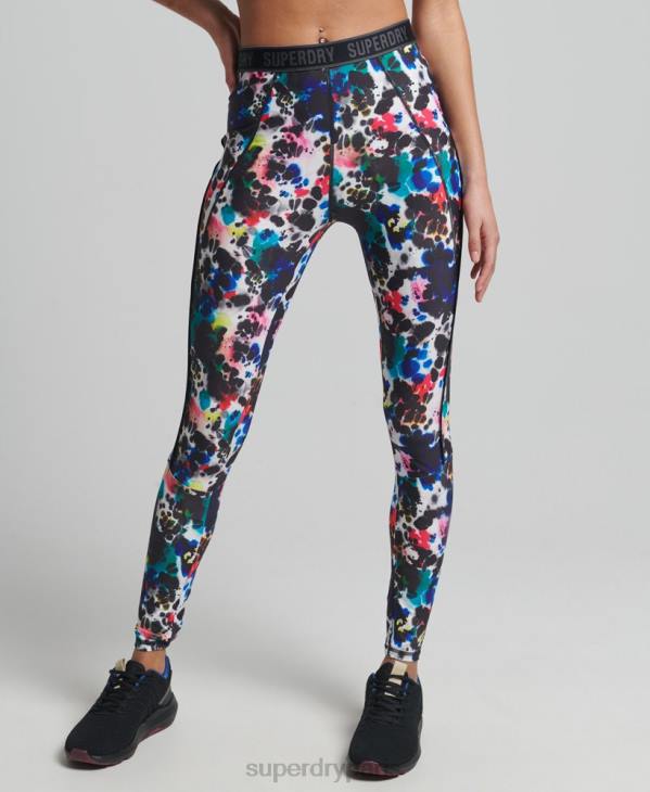 Superdry femmes leggings serrés élastiques de marque train D64Z6322 vêtements multi
