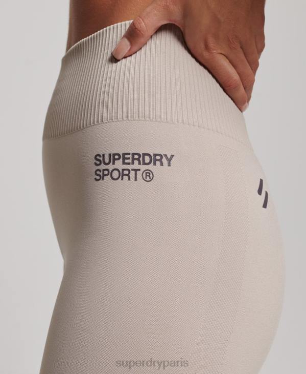 Superdry femmes leggings serrés sans couture D64Z4043 vêtements beige