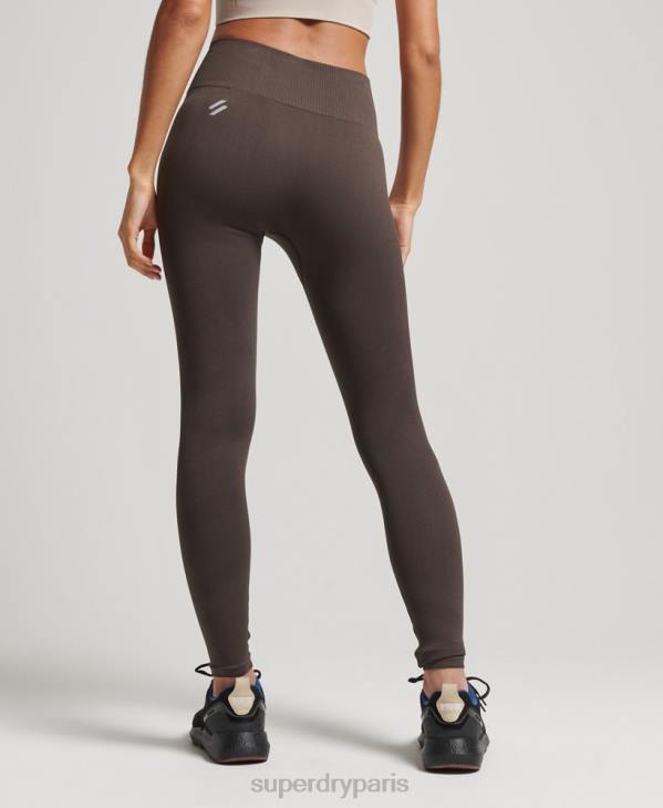 Superdry femmes leggings serrés sans couture D64Z4069 vêtements gris